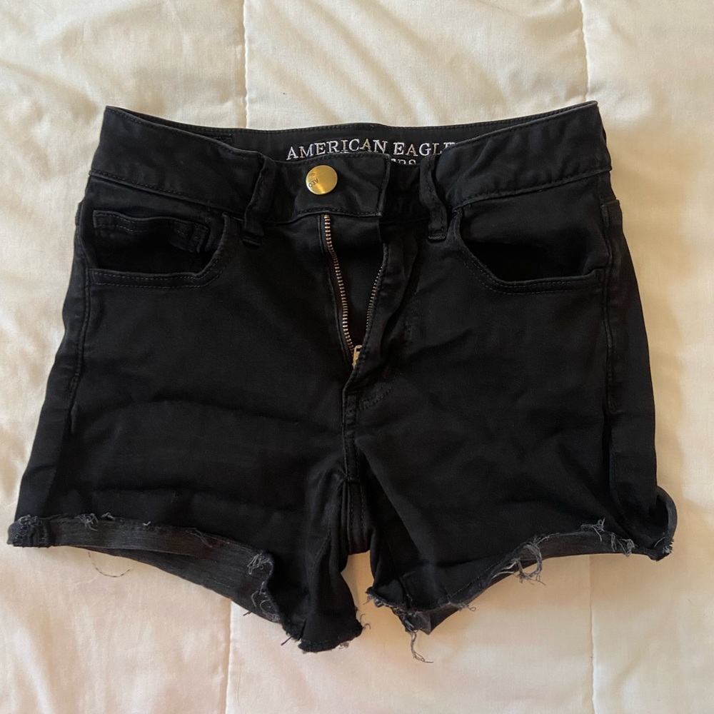 Black shorts, American eagle